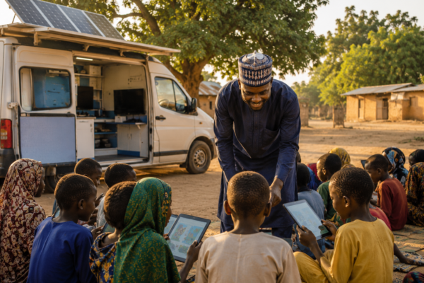 École numérique itinérante : la technologie au village